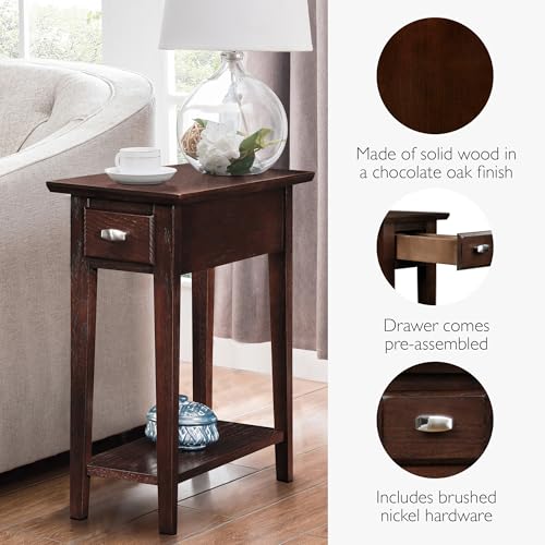 Teegan End Table (Chocolate Oak)