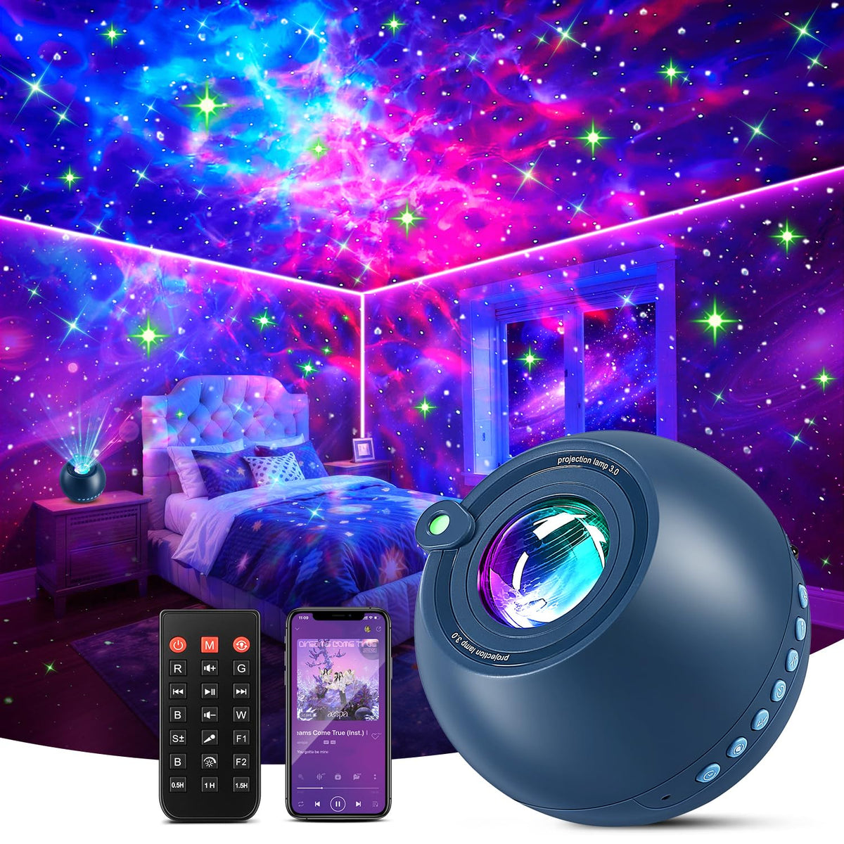 Galaxy Projector for Bedroom Star Projector for Bedroom (Blue)