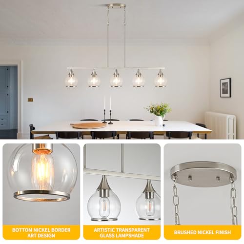 Island Light for Kitchen (Brushed Nickel / 5-Light)