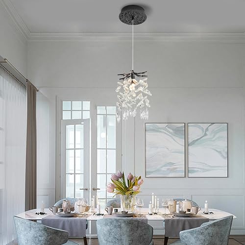 Modern K9 Crystal Tree Branches Chandelier (Black / Round 8.5")