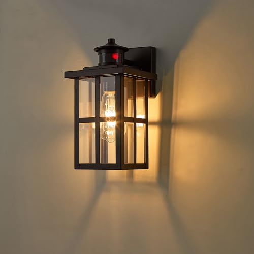 Bronze Motion Sensor Outdoor Wall Light 2 Pack (Bronze / 2 Pack H11.75" Motion)