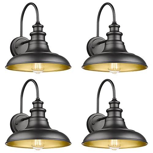 Outdoor Barn Light Fixtures (Black / 13-RZ004-4PACK(Not Dusk to Dawn))