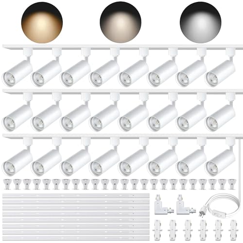 GU10 LED Track Lighting Kit 24 (White 3CCT / 24 Head Big Kit)