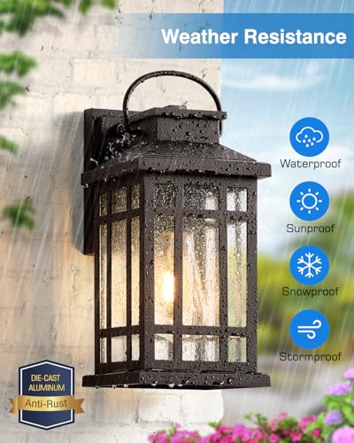 Exterior Lighting Fixtures (Oil-Rubbed Bronze / Dusk to Dawn Sensor-2 Pack)