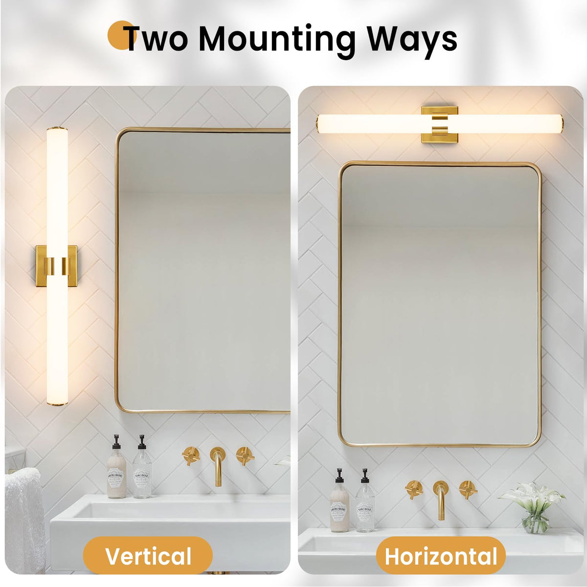 Gold Bathroom Light Fixtures Over Mirror (Gold / 31 INCH)