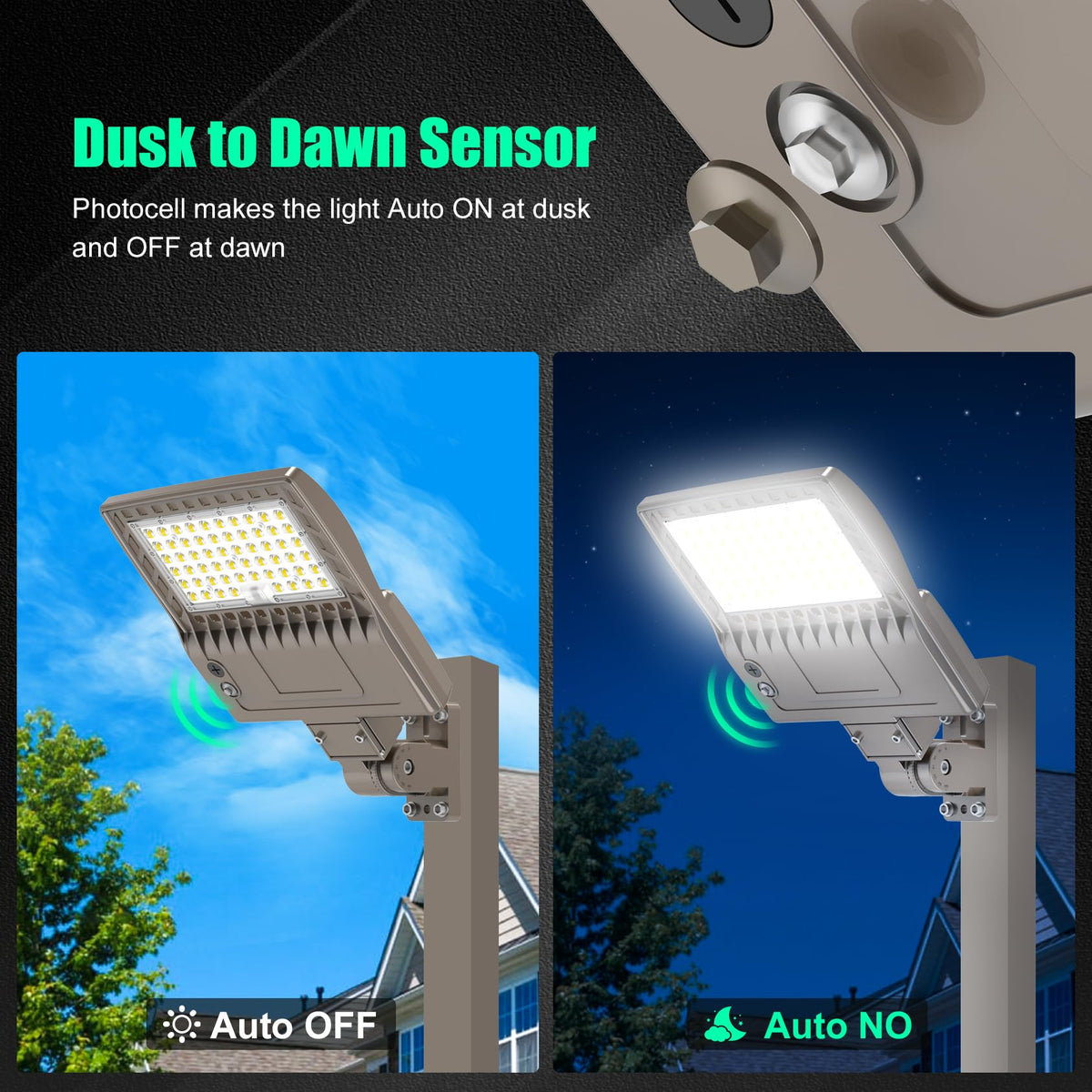 2 Pack 200W LED Parking Lot Light Dusk to Dawn (200W)