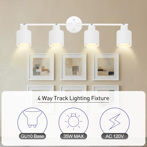 4 Light Led Track Lighting (4 light White)