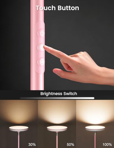 UFO Torchiere Floor Lamp (Pink)