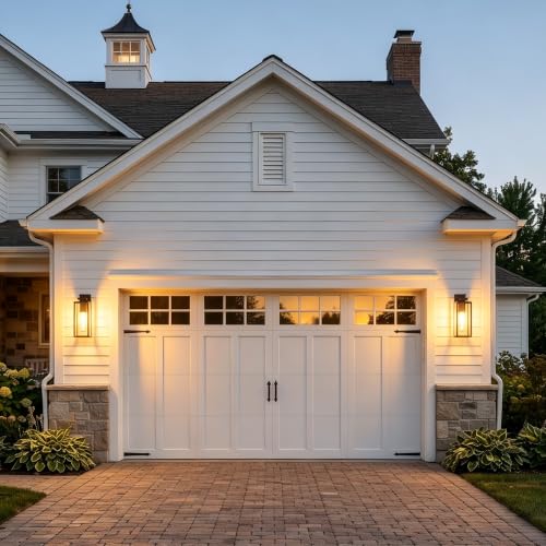 Porch Lights Outdoor Wall Light Fixture (Black-12.4in 2PCS / Non Dusk to Dawn)