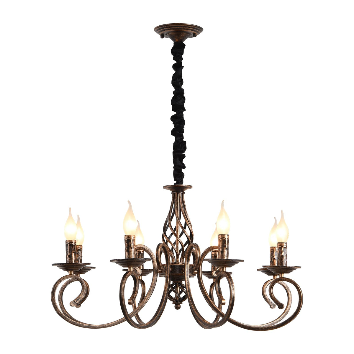 8 Light Rustic French Country Chandelier (Bronze/8 Lights)