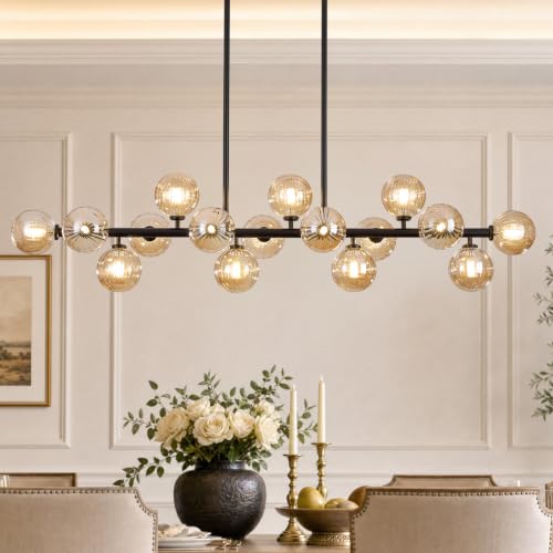 Mid Century Modern Glass Globe Sputnik Chandelier