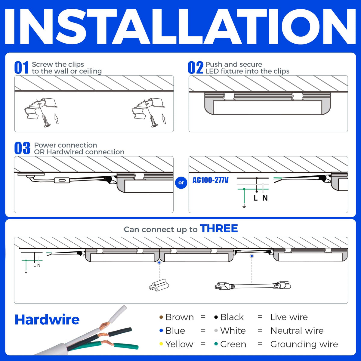 T8 LED Shop Lights 8FT (5000K / 8ft-12 Packs-100w)