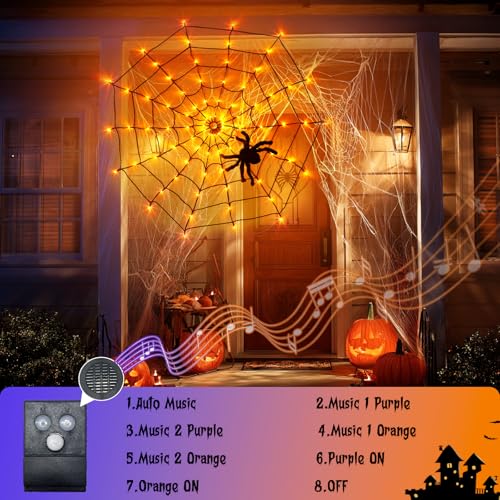 Halloween Decorations (purple/orange lights with music)