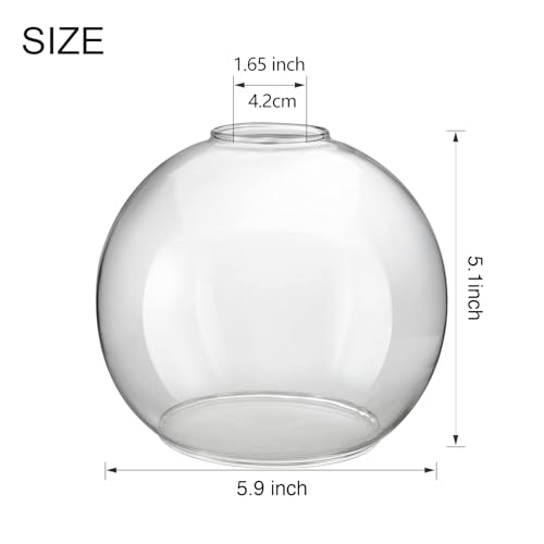 3 Pack Clear Globe Glass Shade (Clear Glass / 3 Pack)