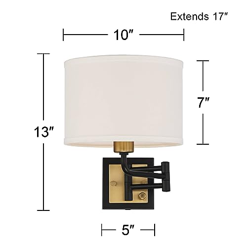 Joelle Black Brass Swing Arm Plug