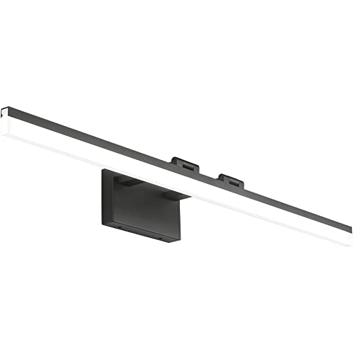 Modern Dimmable LED Vanity Light 39.3 inch Black Aluminum Frosted Acrylic for Bathroom Vanity Lighting Fixtures White Light 5500K (Matte Black- Dimmable / 40-inch)