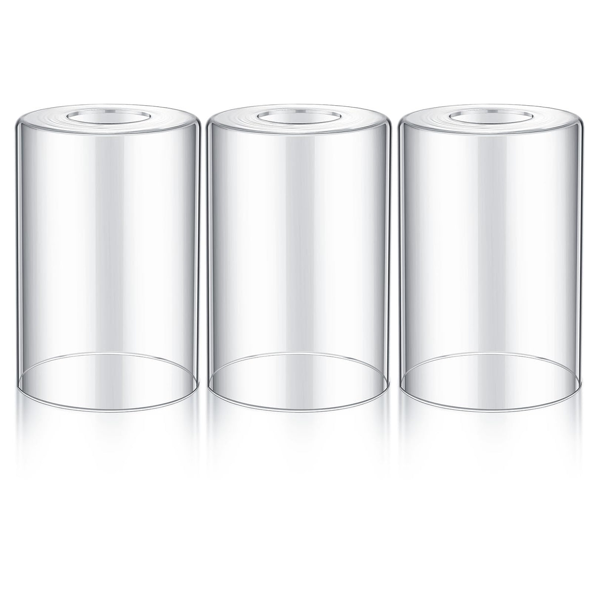 3 Pcs Clear Glossy Glass Lamp Shade 1 (Clear / Glossy)