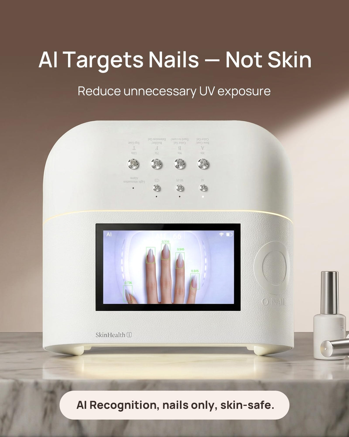 AI UV LED Nail Lamp for Gel Nails (Pink)