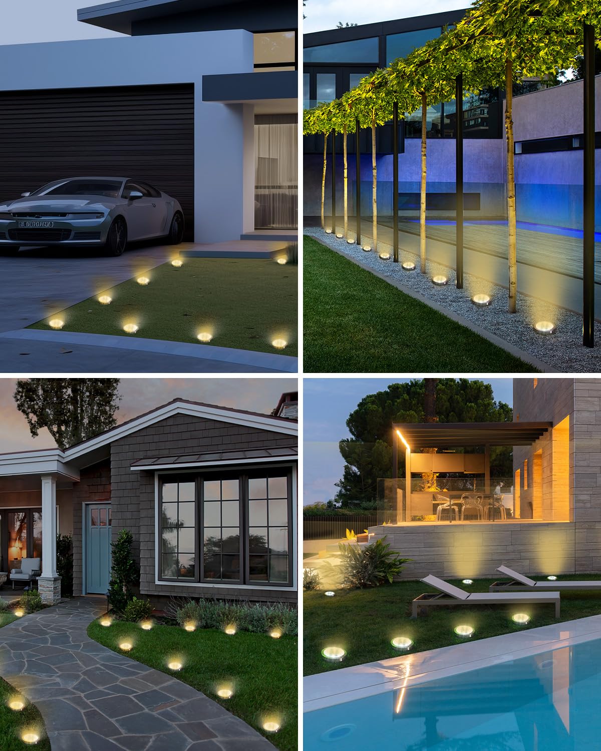 24 Pack Solar Lights Outdoor Waterproof (Warm White / 24 Pack)