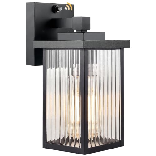 Black Dusk to Dawn Wall Mount Porch Lights (Black / 10.6''-1 Pack)