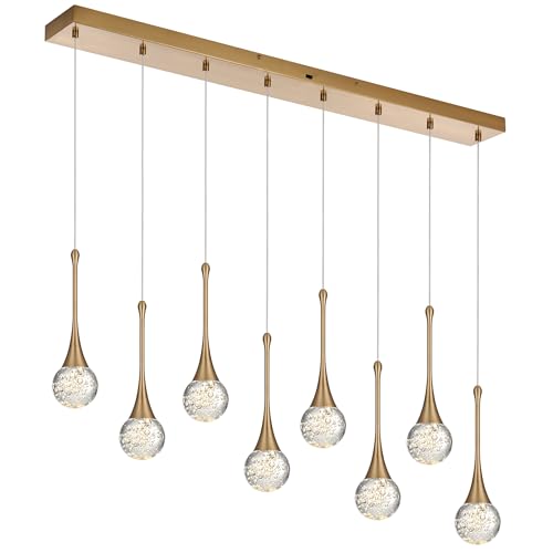 8 Light Luxury Gold Crystal Chandelier (Gold / Pendant 8-Light)
