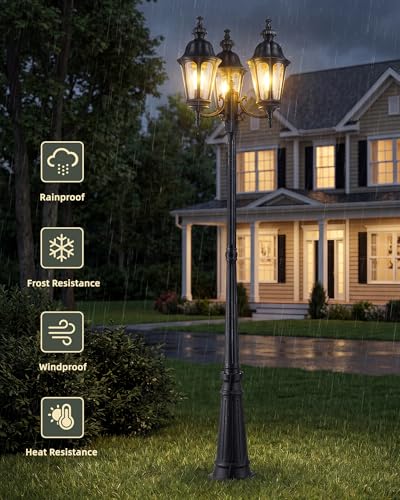 HWH 98 Inch Outdoor Lamp Post Light