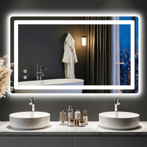 LED Bathroom Mirror with Lights (3 Light Modes / 40"L x 24"W)