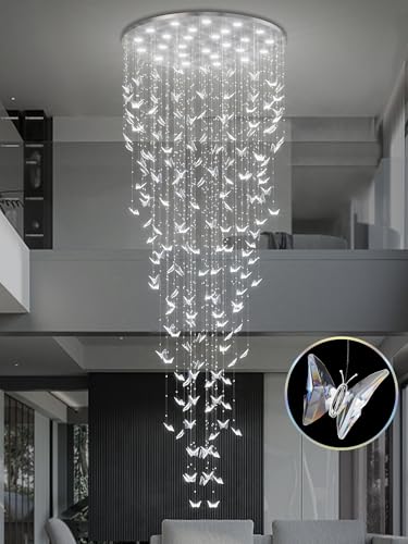 H138 High Ceiling Chandelier (Silver / Dia 48")