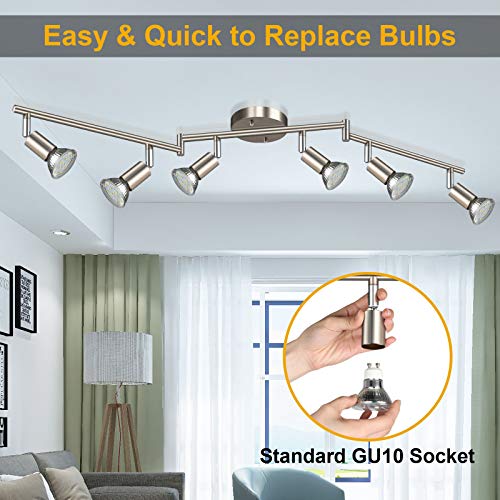 6 Light LED Track Lighting Kit (Matt Nickel / 6 Light)