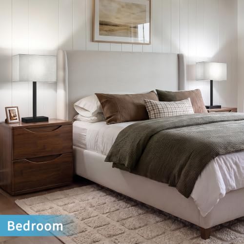 Touch Lamps for Nightstand Set of 2 (A. Gray&Black)