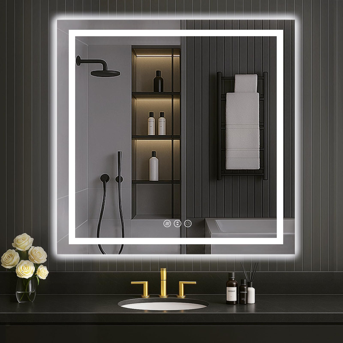 40"X40" LED Bathroom Mirror with Lights (Led / 40"L x 40"W)