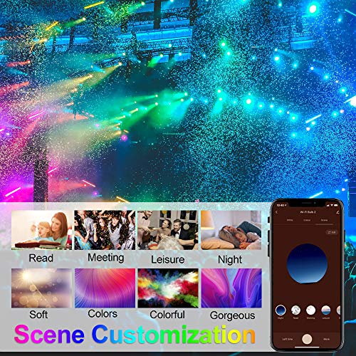 Smart 2 Inch LED Recessed Lighting RGB WiFi Downlight (RGB (Red, Green, Blue) / 10 Pack (White))