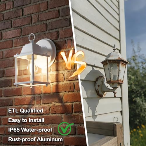 Outdoor Wall Light Fixture (White / 1-pack)
