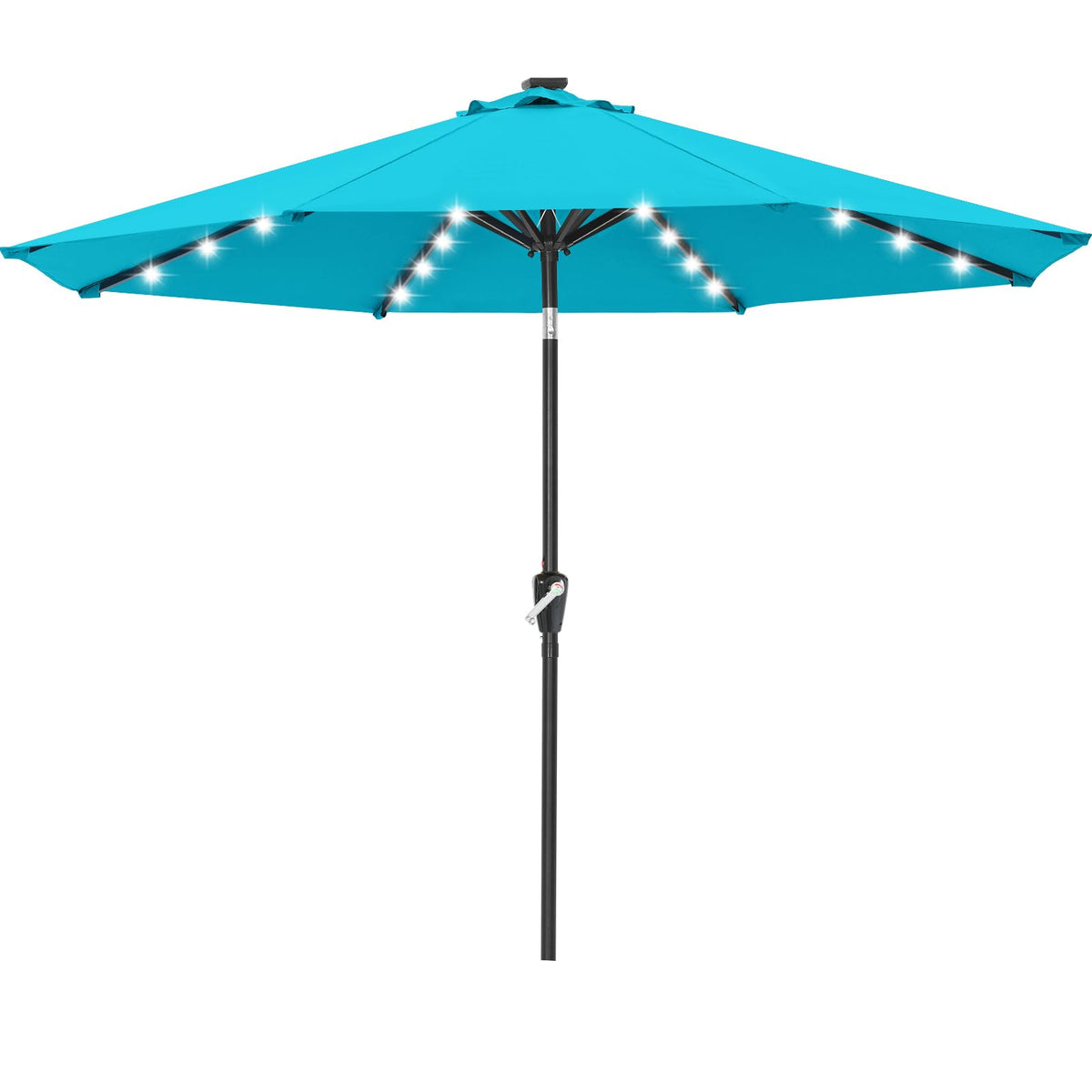 Solar Led Patio Umbrella with 32 Lights 9FT (LED Umbrella / 9ft / Lake)