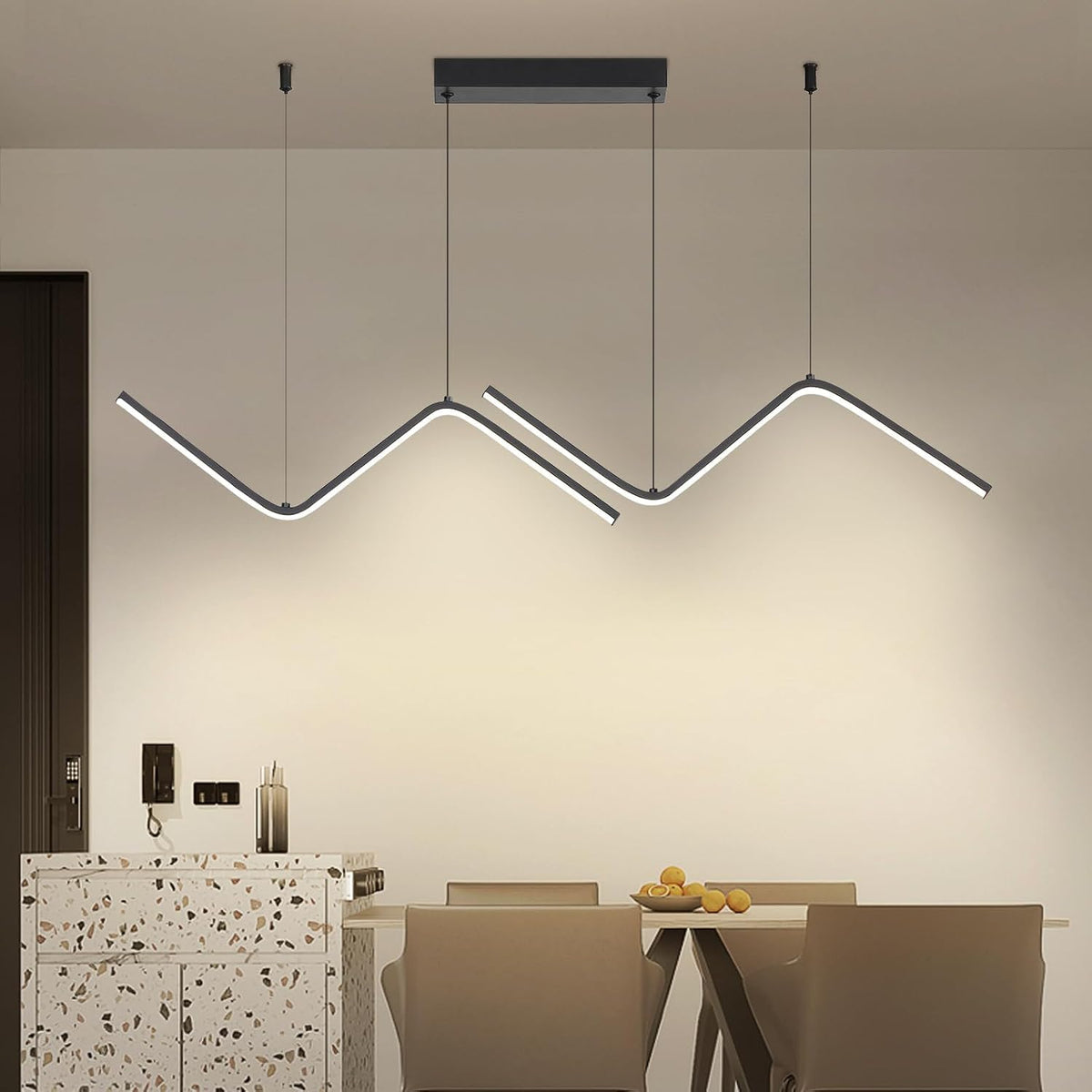 LED Modern Linear Pendant Lights (J / 35IN)
