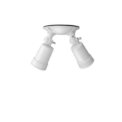 Outdoor Flood Light Fixture (White / 6-Pack / Switch On and Off)