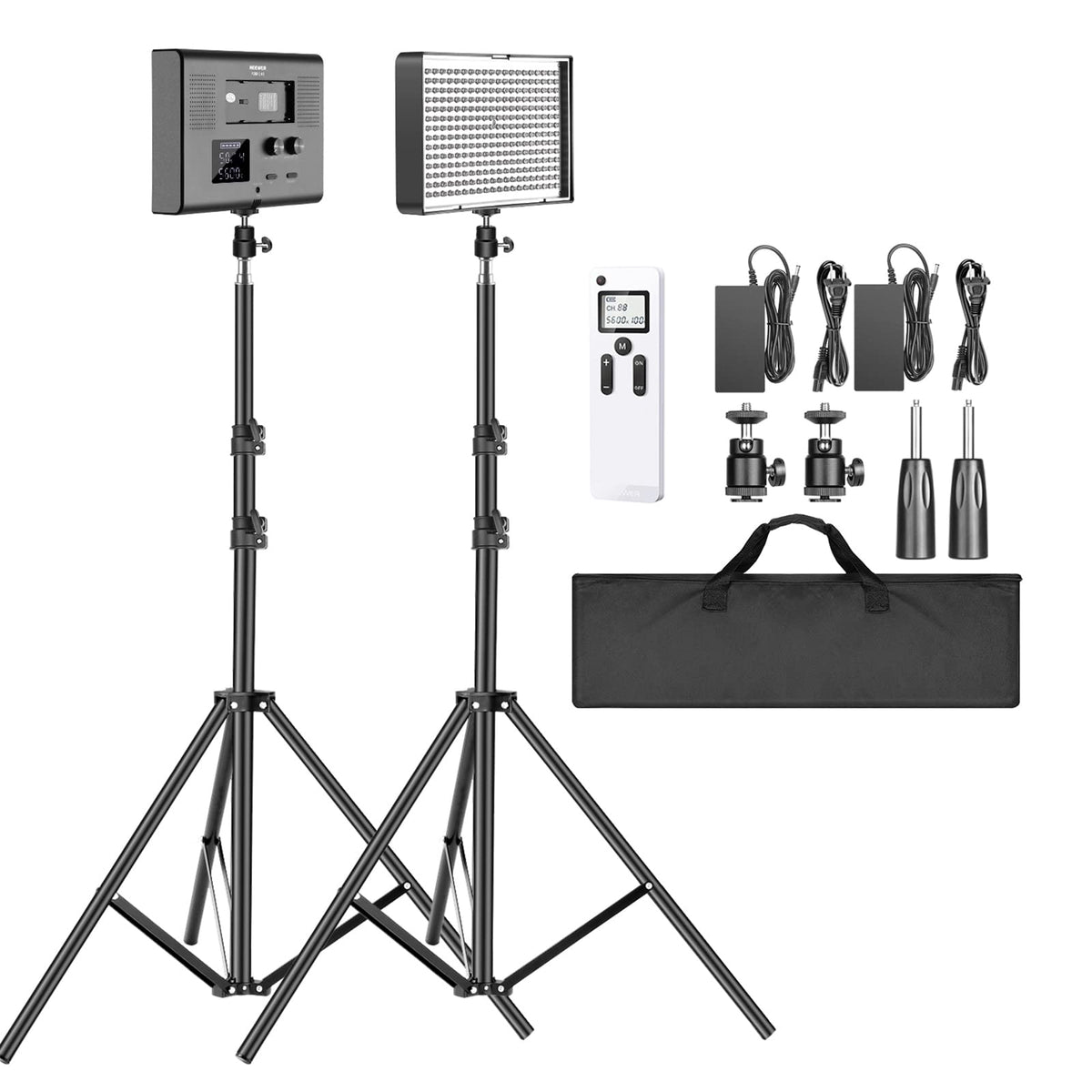 2 Pack 2.4G LED Video Lighting Kit