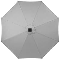 10ft Solar Polyester LED Lighted Patio Umbrella w