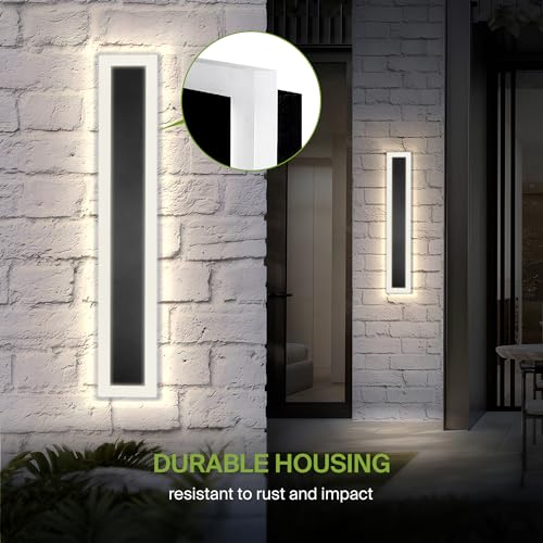 36" LED Linear Wall Sconce 2 Pack (Black)