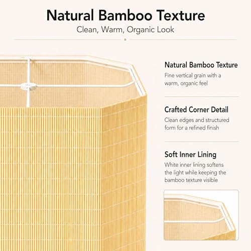 Natural Bamboo Square Lamp Shade (Natural Bamboo - Square)