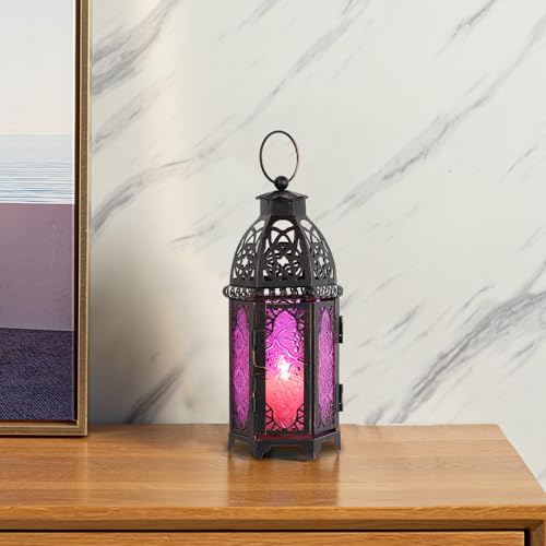 Halloween Lanterns Decorations Indoor & Outdoor (Medium / Purple - 11''h)