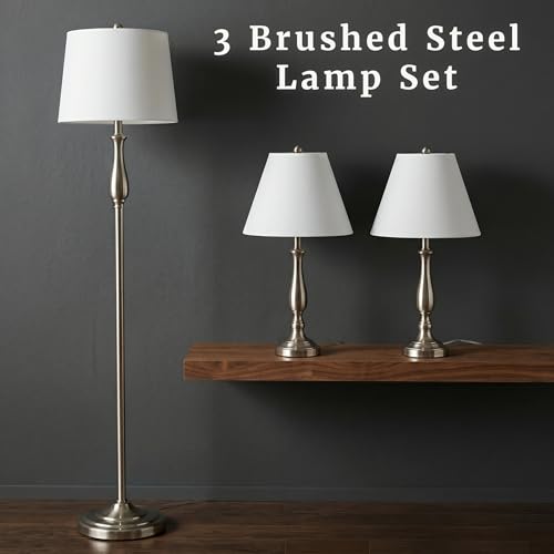 Floor and Table Lamp Set (2 Table Lamps + Floor Lamp)