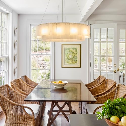 31" Round Alabaster Chandelier (31" Round)