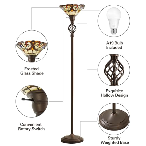 Torchiere Floor Lamp for Living Room (Multicolor)