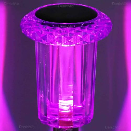 Solar Lights Outdoor Pathway Lights LED Waterproof Acrylic Lamp Head Stainless Steel Stake for Yard Garden Landscape Path Walkway Driveway Patio Lawn