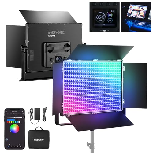 150W RGB LED Panel Video Light Kit with Barn Doors (AP150C)