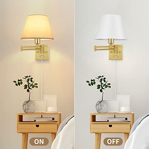 Wall Sconce Plug in (Gold / Medium)