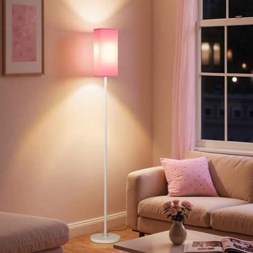 64.6" Floor Lamp (Pink + White)