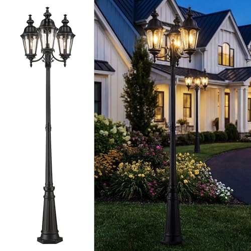 HWH 98 Inch Outdoor Lamp Post Light