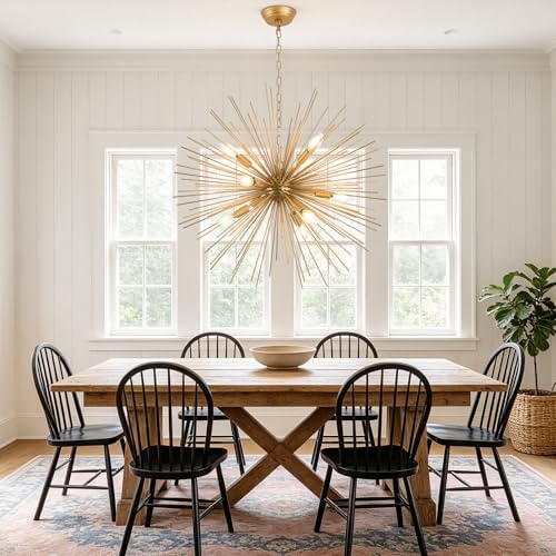 28.3in 9 Light Gold Sputnik Chandelier Mid (Gold / 28.3in)